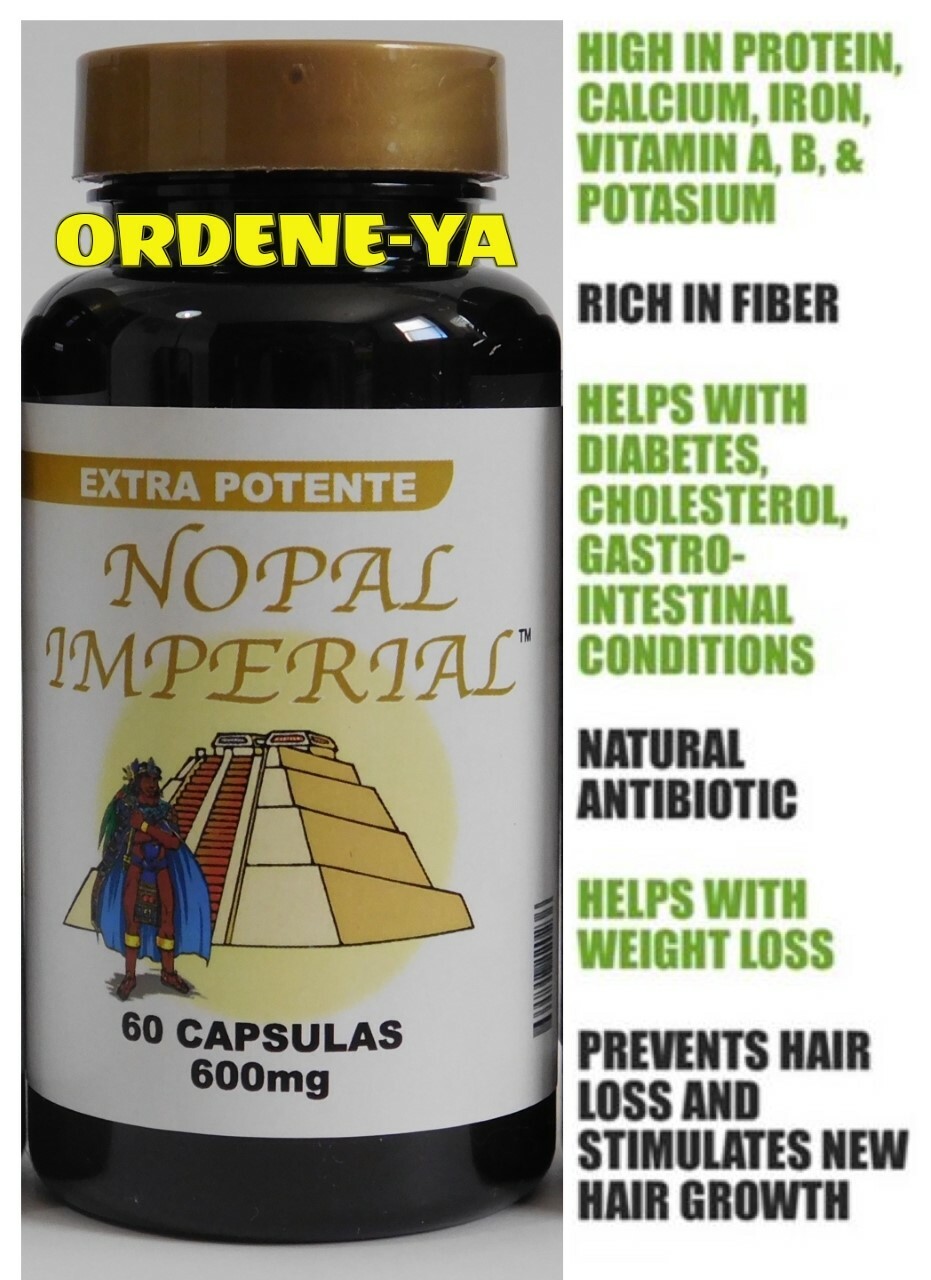 3 NOPAL IMPERIAL 180 CAPSULES Vital EXTRA POTENTE 100% ORIGINAL IMMUNE & NERVE