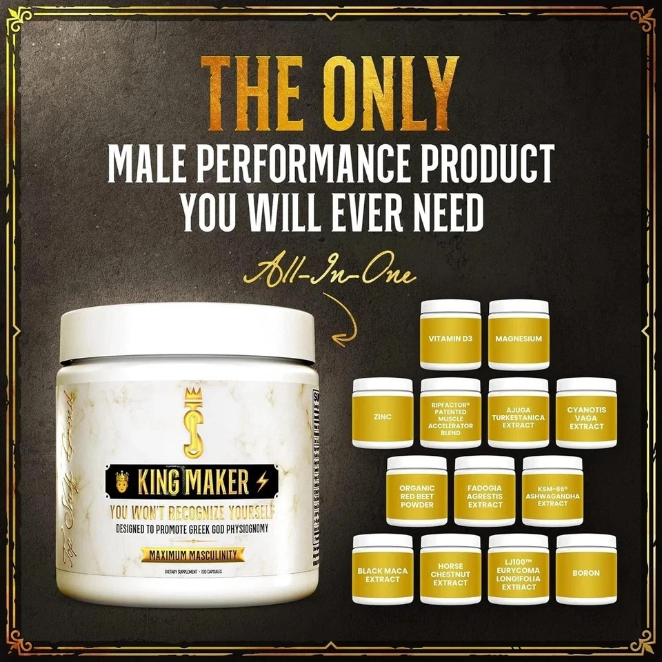 Top Shelf Grind King Maker,13-in-1Anabolic Supplement for Men to Increase Stamna