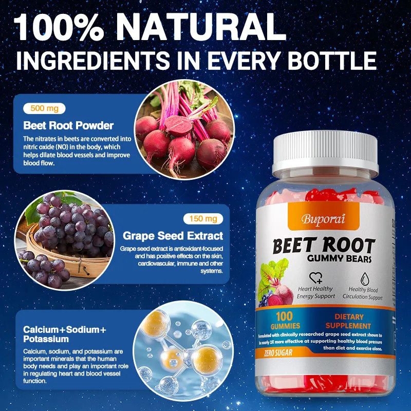 Beet Root 200pcs – Blood Pressure Support, for Heart & Circulation Support