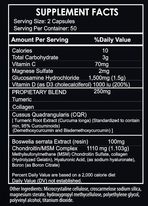 2 Pack Glucosamine Chondroitin MSM Turmeric – Joint Health Supplement – 200 Caps