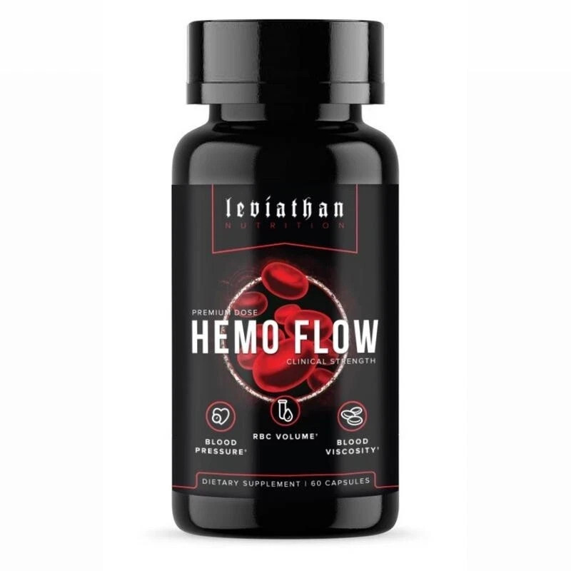 3pcs Leviathan Nutrition Hemo Flow Supplement with Nattokinase for Nitric Oxide