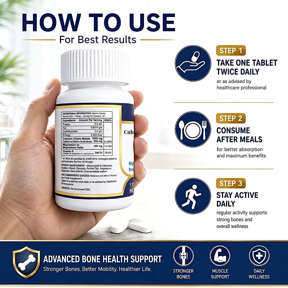 3 Pack Calcium Citrate Malate D2 Magnesium 180 Tablets