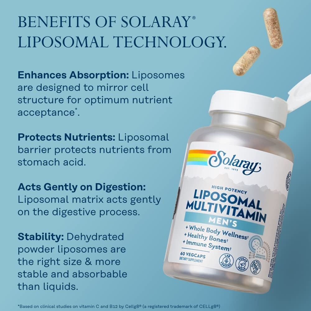 Solaray Liposomal Multivitamin for Men Enhanced 120 Ct.