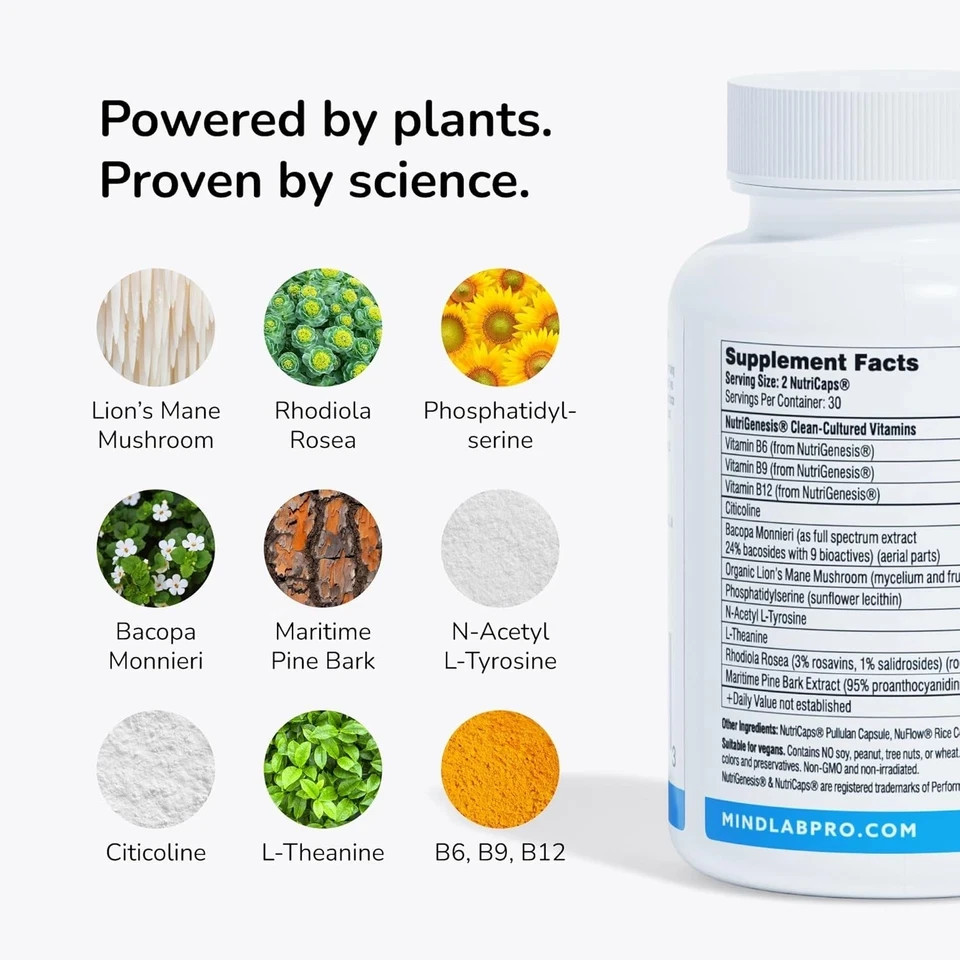 Mind Lab Pro v4 Universal Nootropic Brain Supplement 60 Capsules