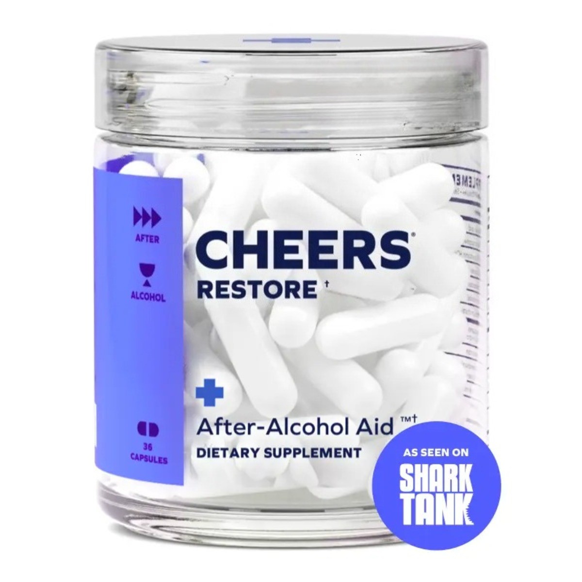 Cheers Restore DHM L-Cysteine After Alcohol Aid Supplement 36 Capsules 12 Doses