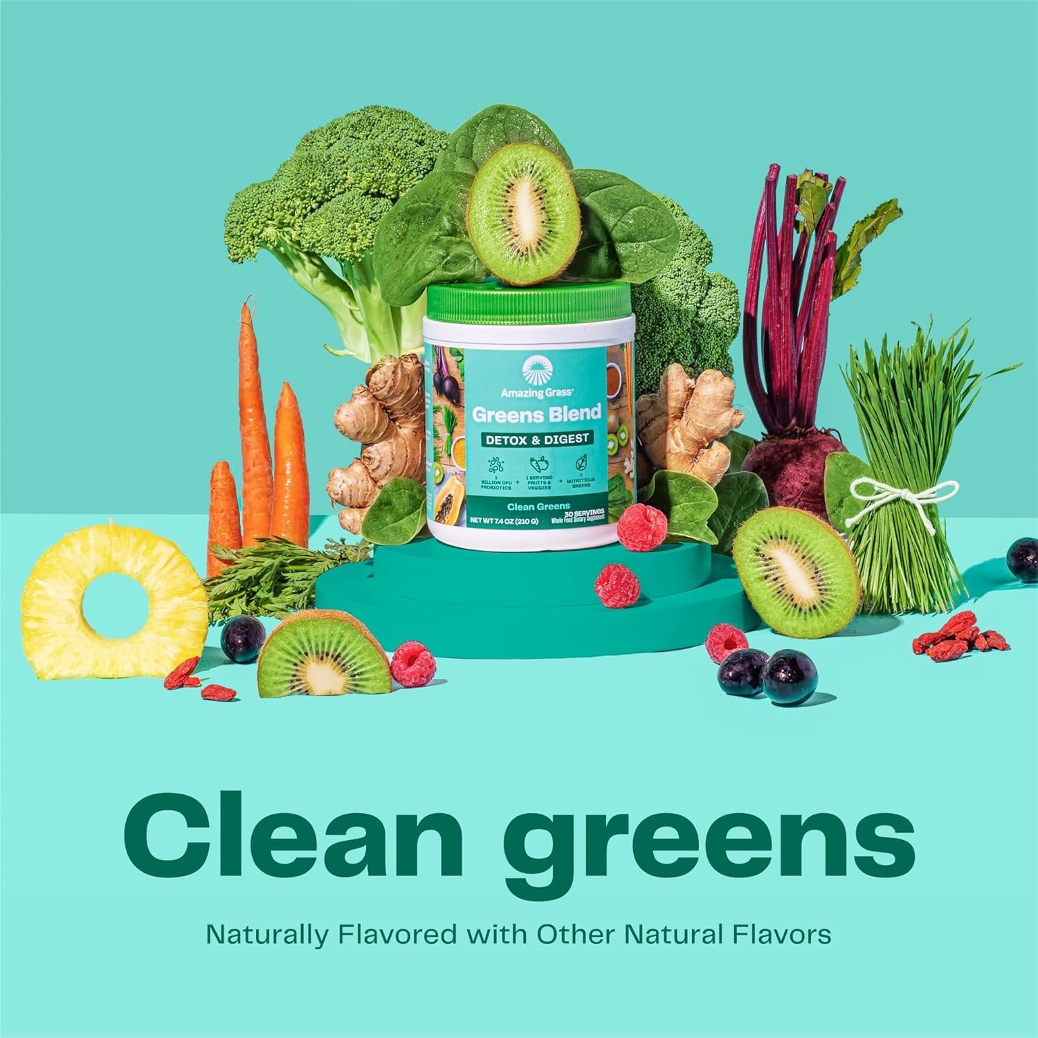 Amazing Grass Alkalize Detox Greens Powder Organic Probiotic Cleanse