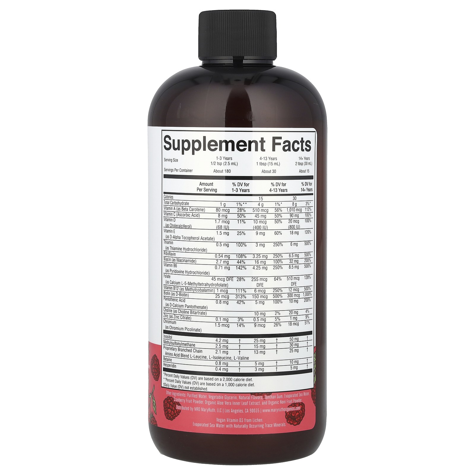 Liquid Morning Multivitamin, Raspberry, 15.22 fl oz (450 ml)