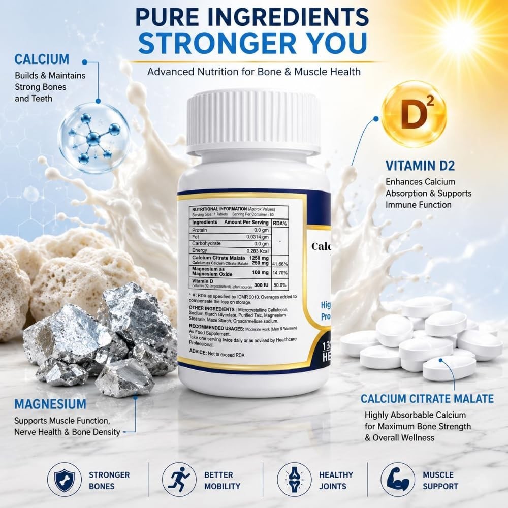 3 Pack Calcium Citrate Malate D2 Magnesium 180 Tablets