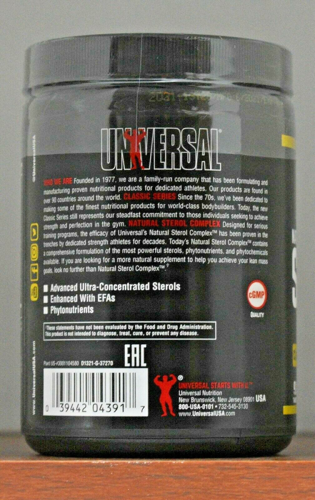 Universal Nutrition Natural Sterol Complex Anabolic Sterol Supplement 100 Tablet