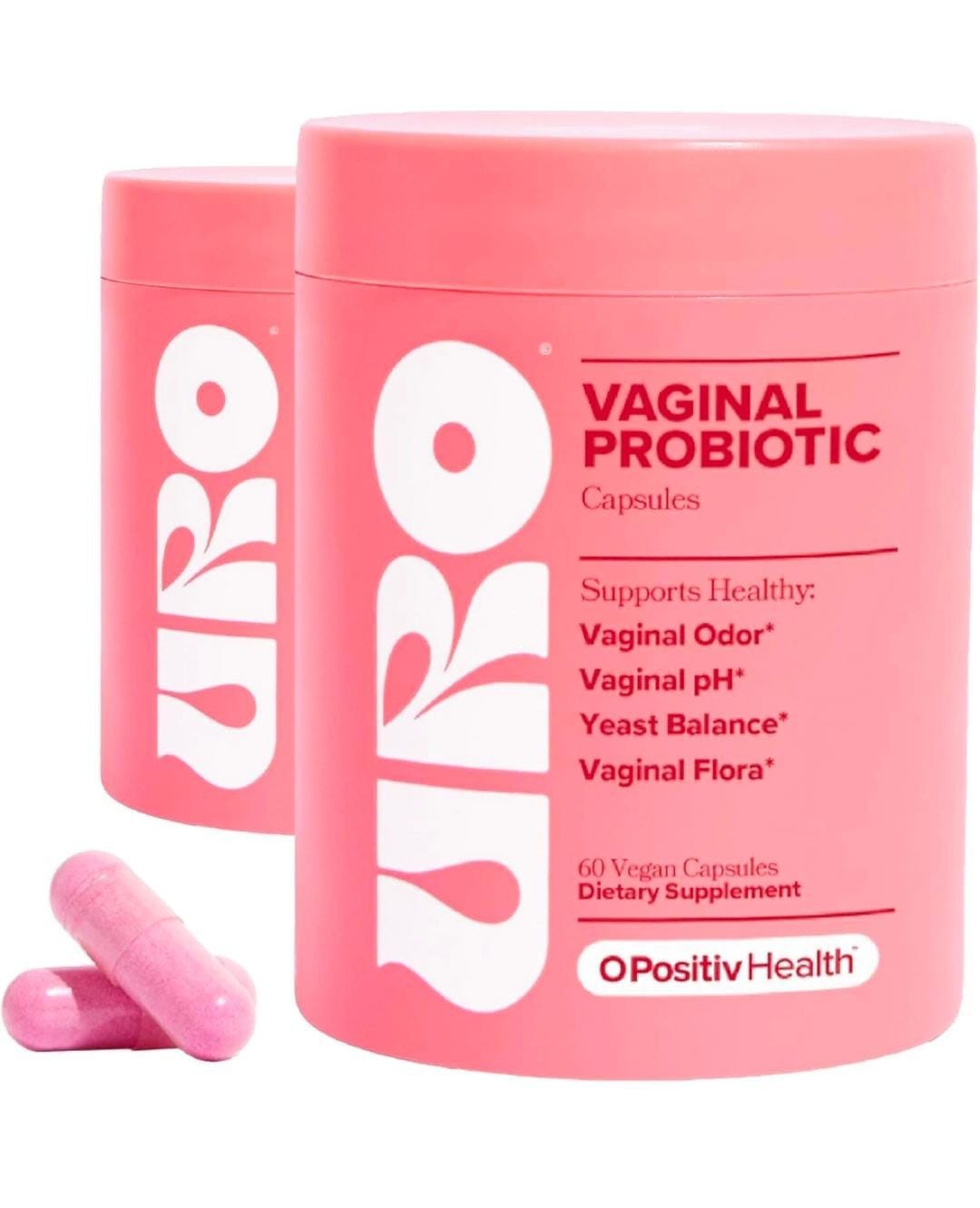 (2PACK) O Positiv URO pH Balance Vaginal Probiotics, 60 Capsules 100% ORIGINAL