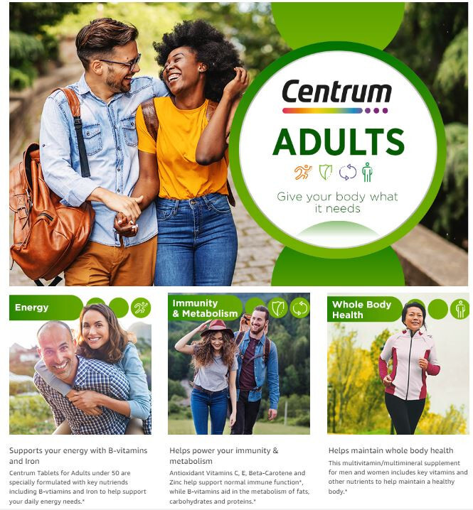 NEW Centrum Multivitamin ADULT Multimineral Supplement 200 Tablets