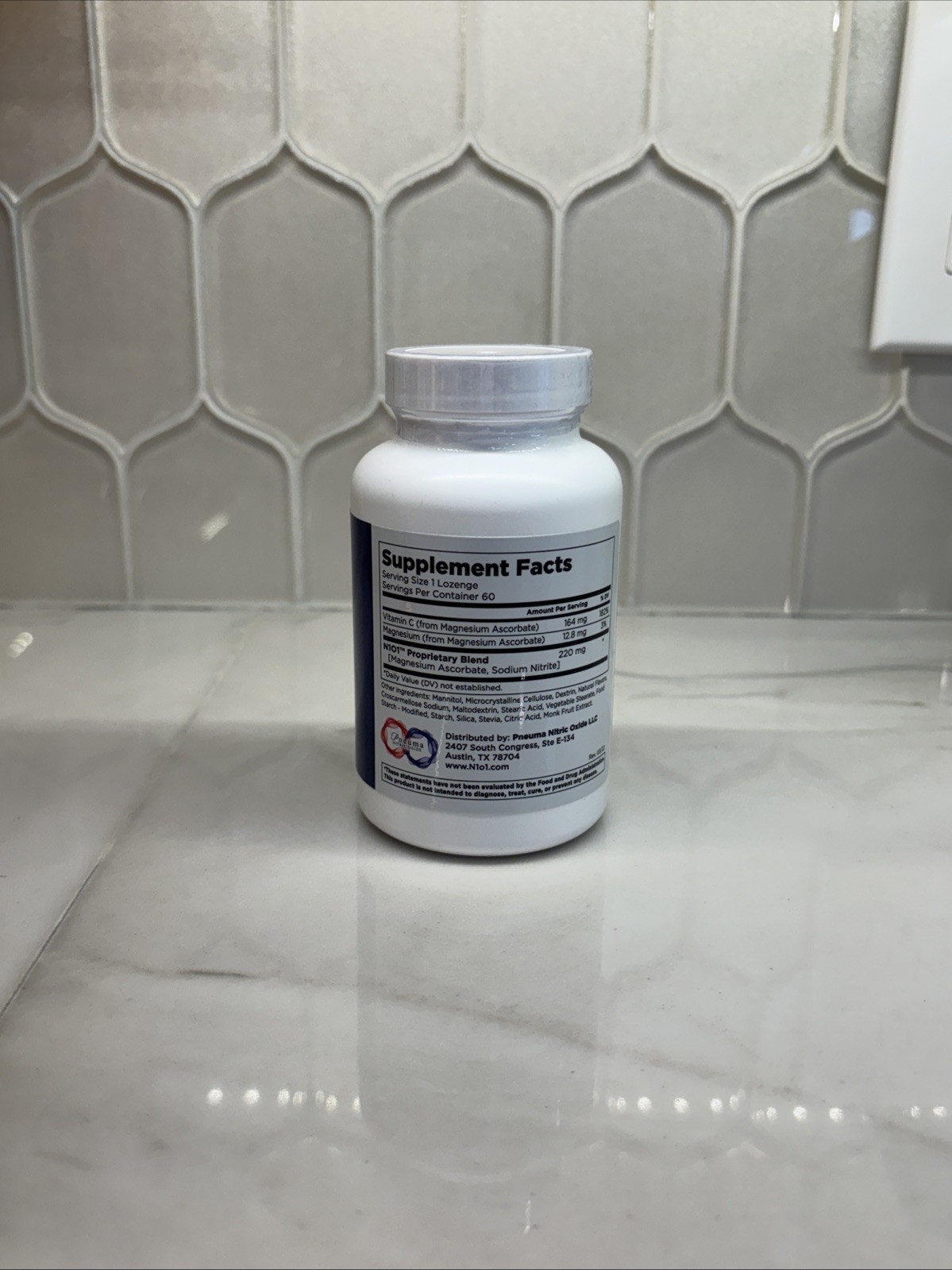 N1O1 Nitric Oxide Lozenges – 60 Count – Nitric Oxide Supplement for Heart Hea…
