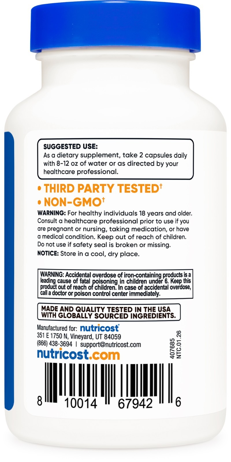 Nutricost Multivitamin With Probiotics & Minerals – 120 Vegetarian Capsules