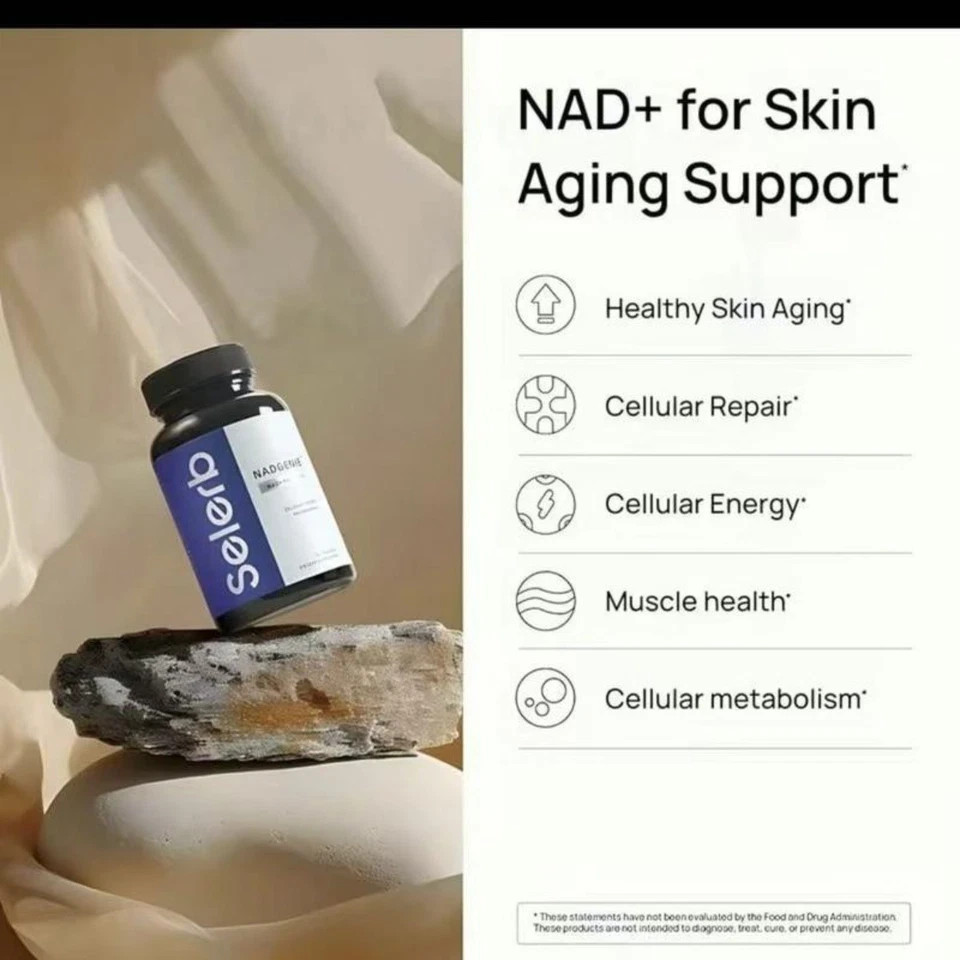 Selerb NADGENIE NAD+ for Men 30ct CoQ10 Energy Prostate Support Supplement