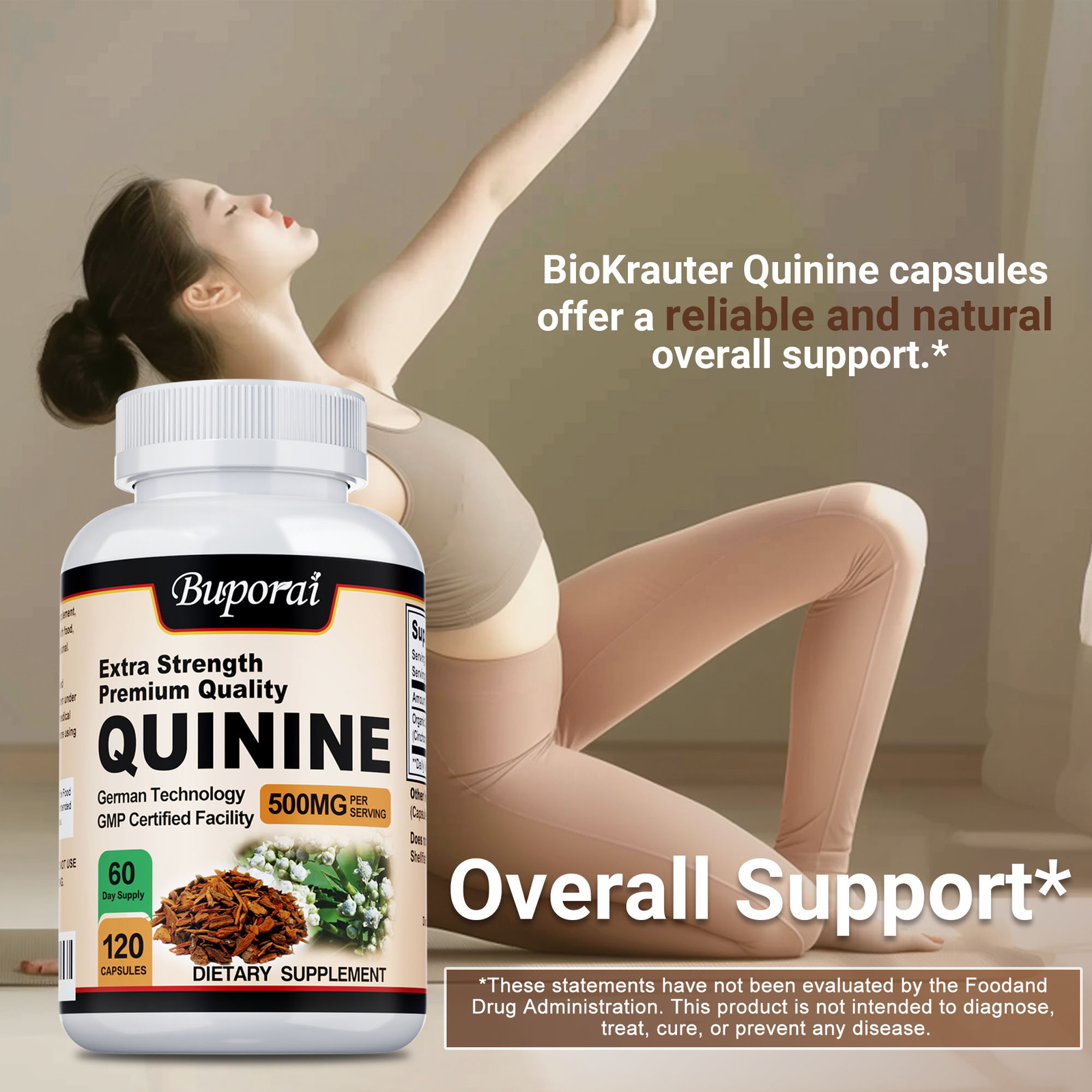 Quinine Capsules 500mg – Support Leg Cramps, Stomach Health & Immune System