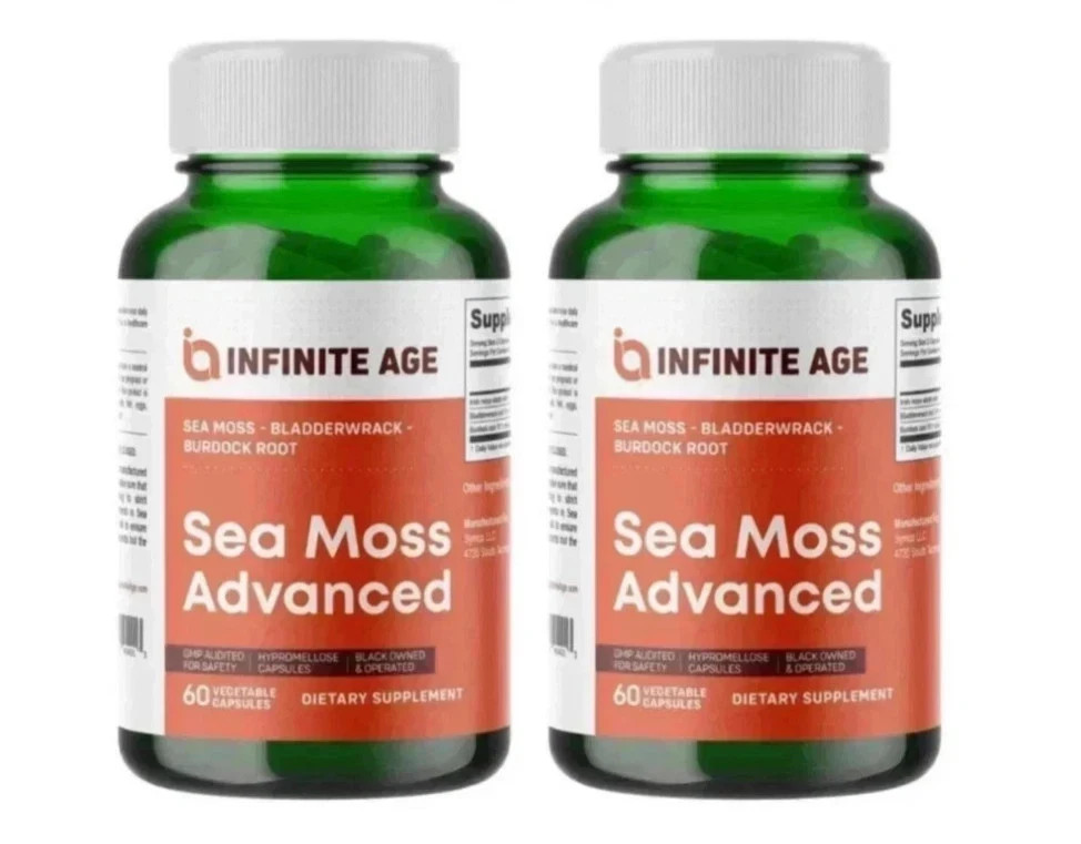 INFINITE AGE Sea Moss Advanced 1250mg Superfood (Pack of 2)