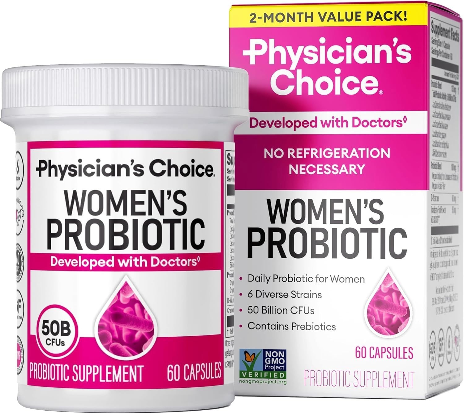 Physician’s Choice Women’s Probiotic – 50 Billion CFU – pure Prebiotic-