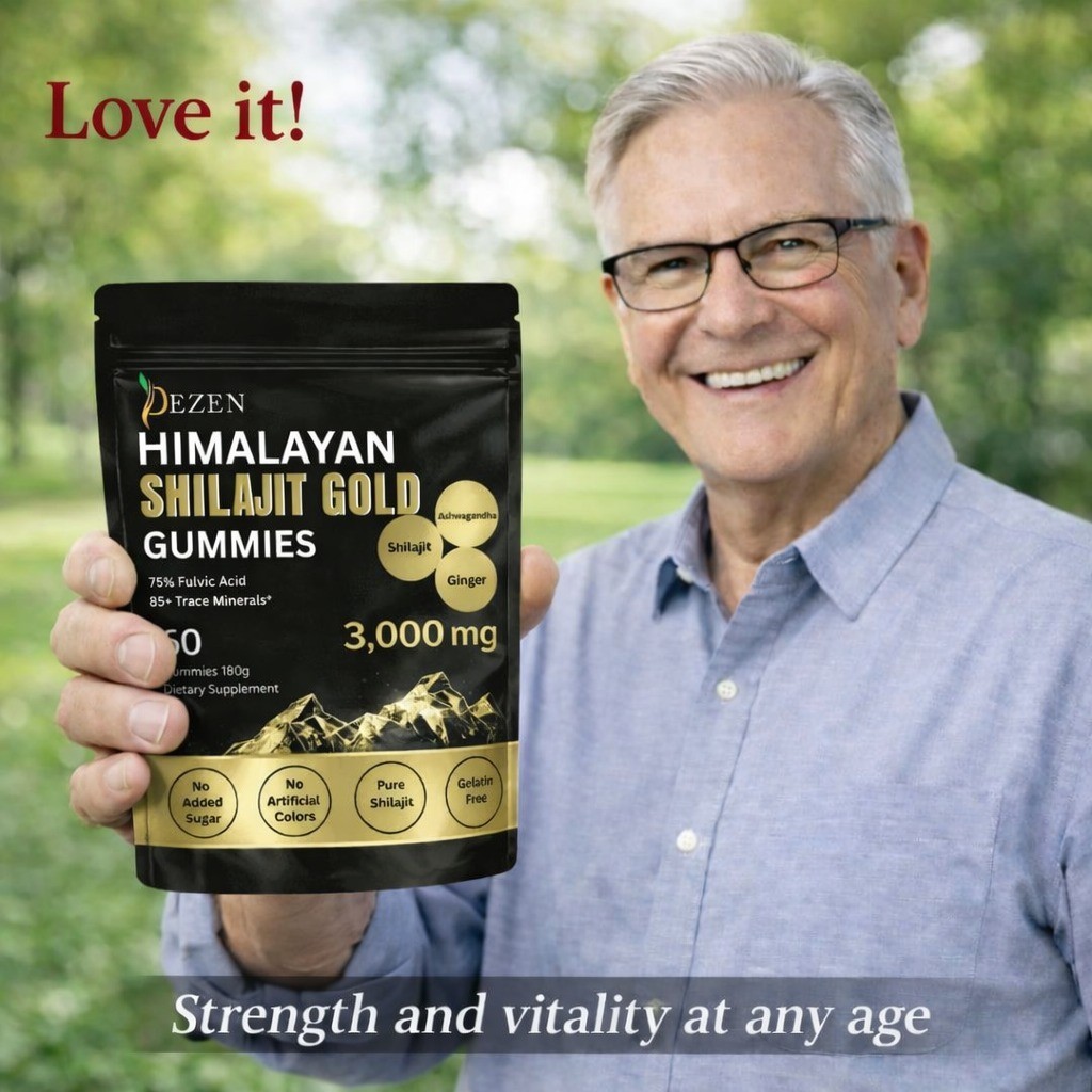 DEZEN Organic Himalayan Shilajit Gummies 3000mg for Energy & Wellness Supplement