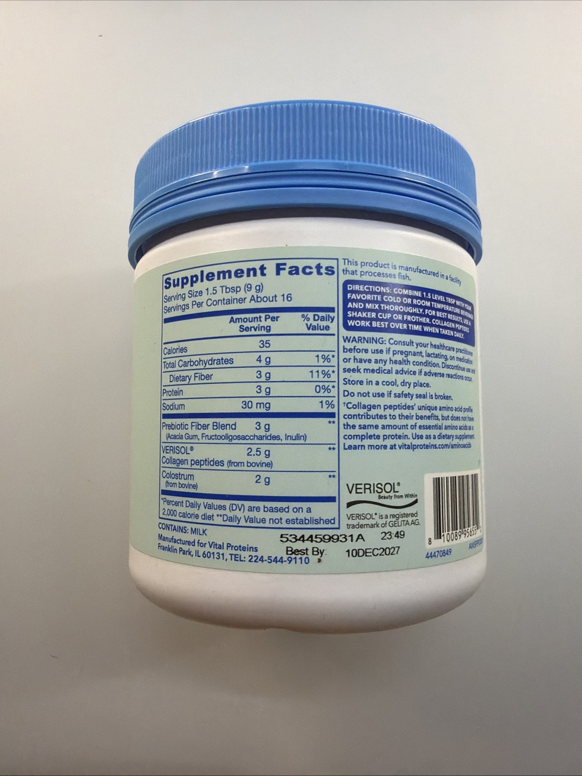 Vital Proteins Advanced Collagen Peptides Unflavored Powder 5 Oz