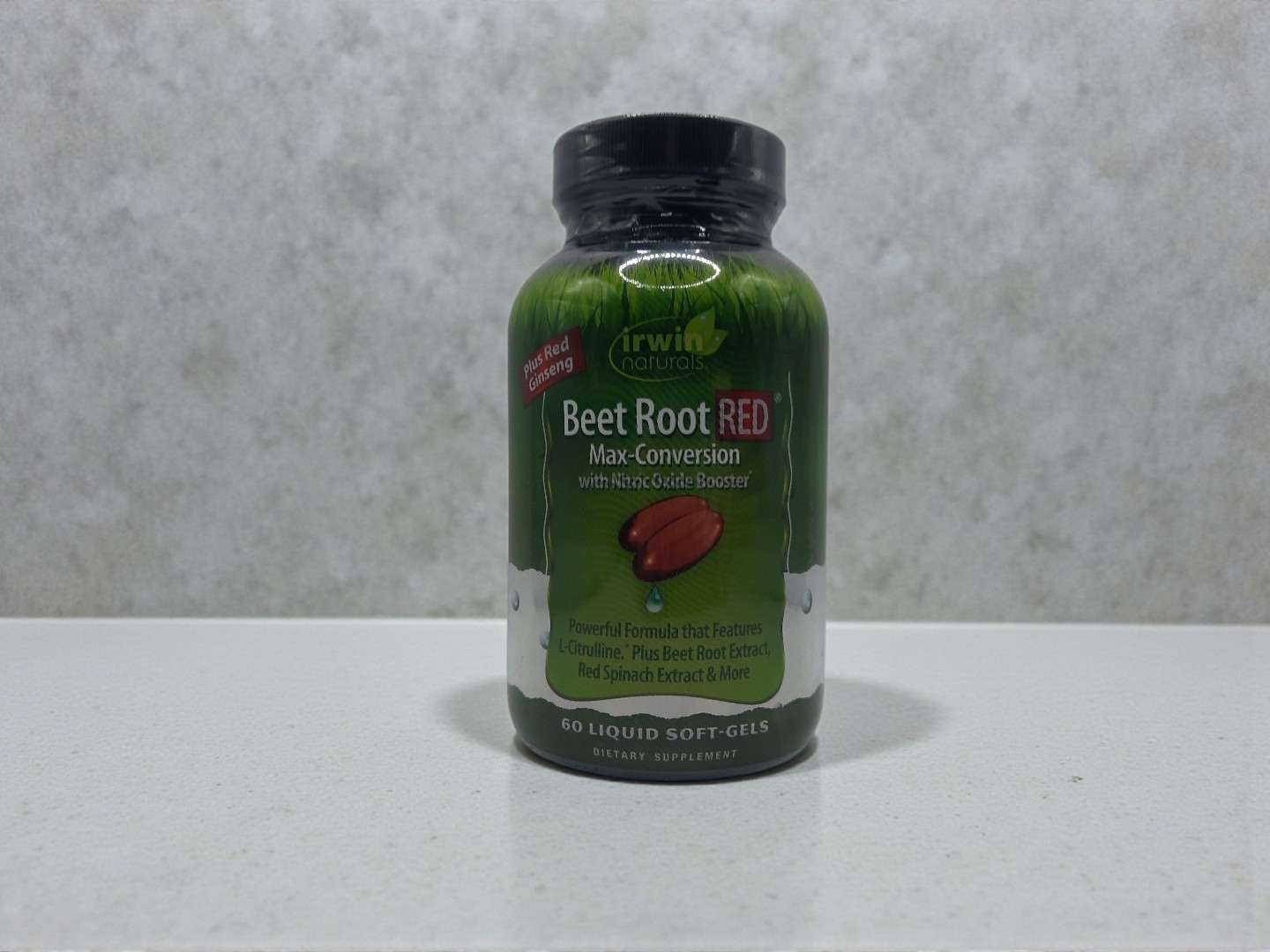 Irwin Naturals Beet Root RED Nitric Oxide Booster 60 Softgels exp: 07/2026