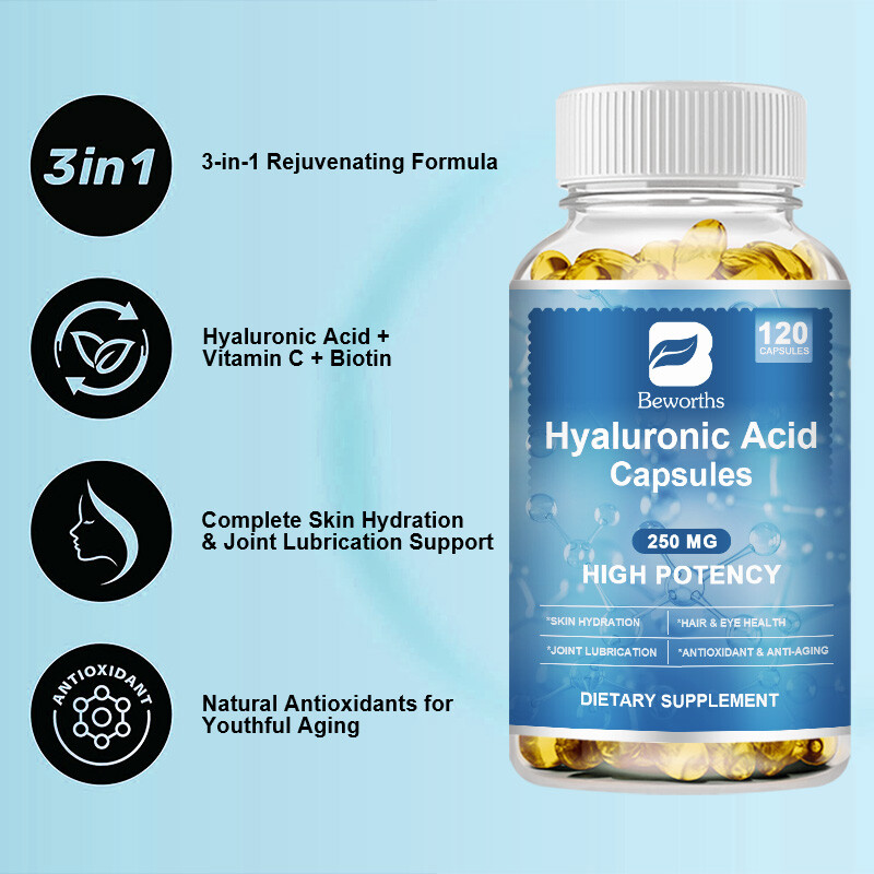 Hyaluronic Acid Capsules Supplement Support Healthy Joints Help Reduce Wrinkles