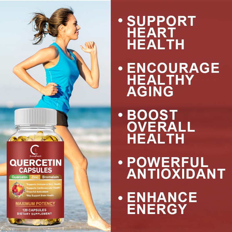 Quercetin 1000mg With Bromelain – Natural Immune supplement, 120-600 Capsules