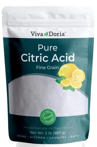 100% Pure Citric Acid, Food Grade, Fine Grain, 2 Lb (907 G)