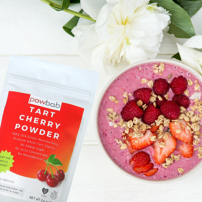 powbab Tart Cherry Powder-100% USA Montmorency Organic Whole Tart Cherry (3.4oz)