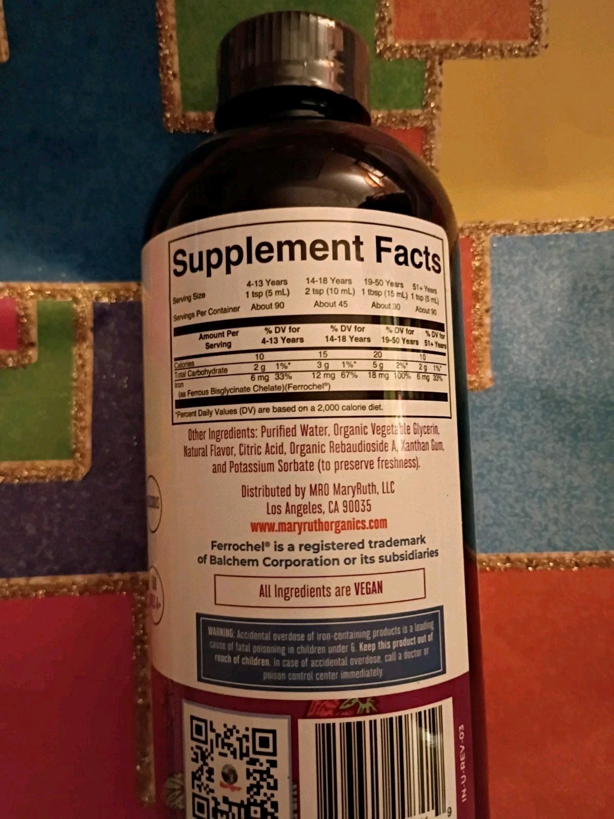 2 Mary Ruth’s liquid Iron Supplement for women, men & kids 15.22fl oz EXP 07/26