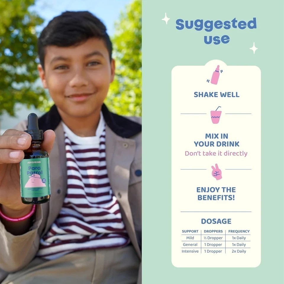 JoySpring Kids’ Liquid Cleanse – Natural Digestive Health Support – 1 oz NEW