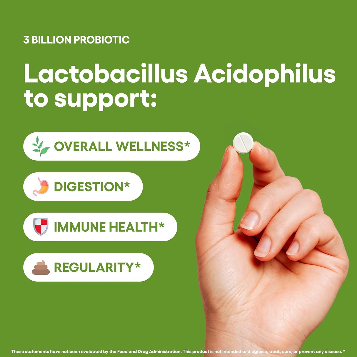 Lactobacillus Probiotic Supplement 240 Tablets 3 Billion CFU(Choose Your Flavor)