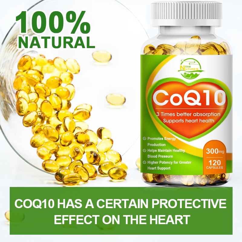 Nature’s Live CoQ10 Softgels- Supports Heart Health Non-GMO, 300mg, 120 Capsules