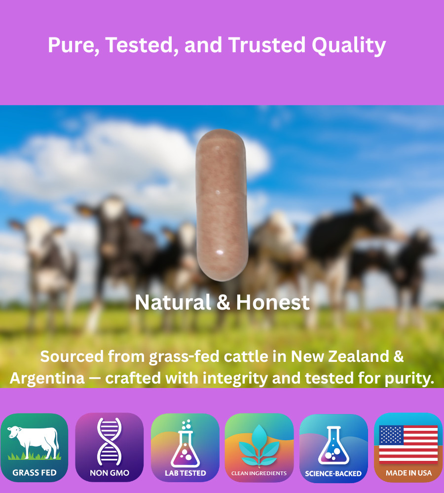PrimoNourish Grass-Fed Beef Organ Supplement for Women, 120 Capsules