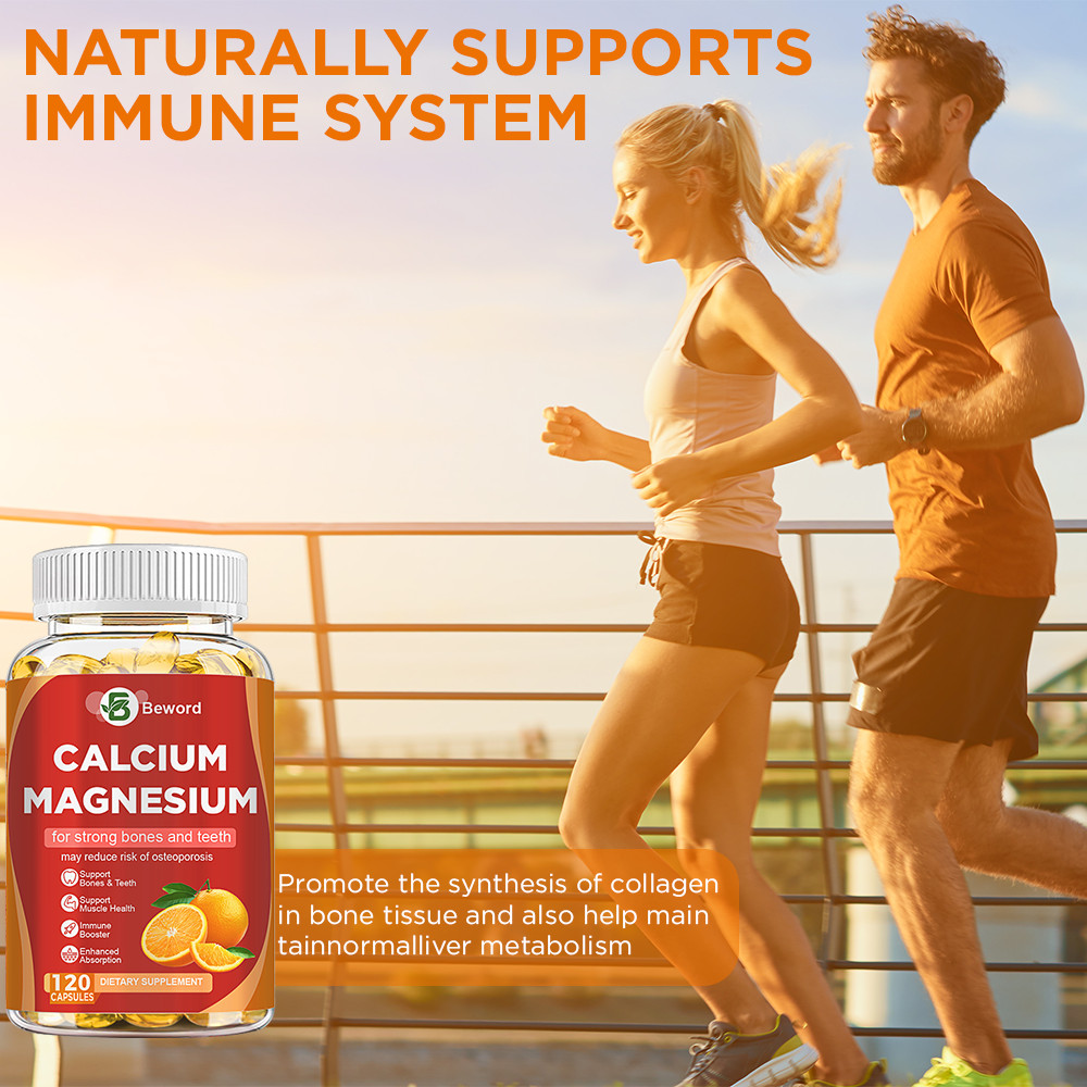 Calcium Magnesium Zinc with Vitamin D3 Support Bone Musle Nerve Health 120 PCS