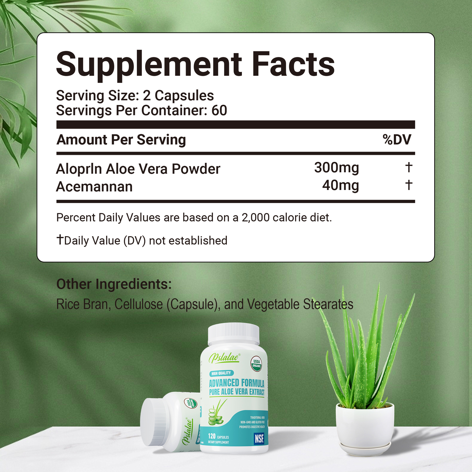 Aloe Vera Extract – with Acemannan – Weight Loss, Detox and Digestion Support