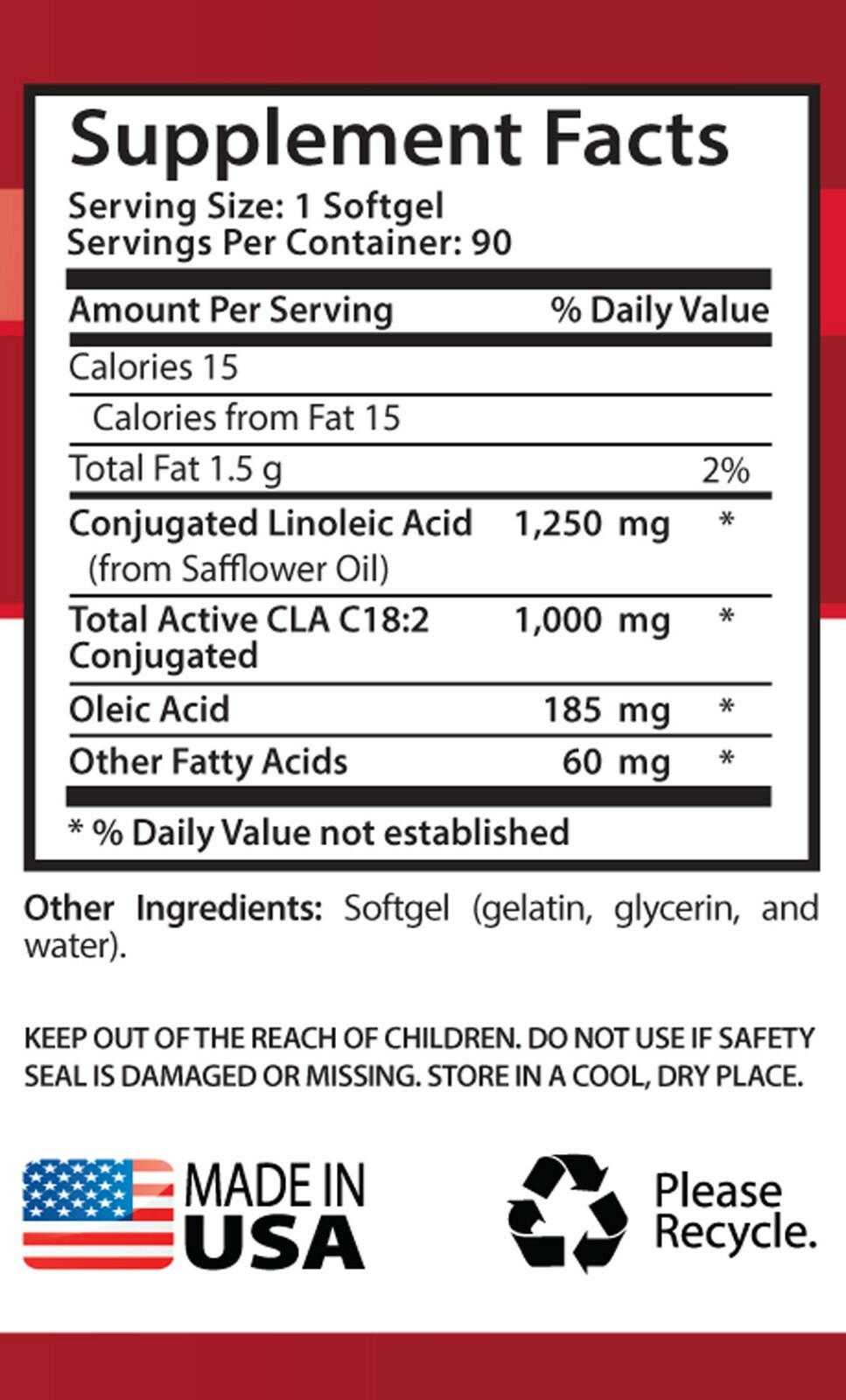 anti inflammatory – CLA 1250MG – natural weight loss pills 1 Bottle 60 Softgels