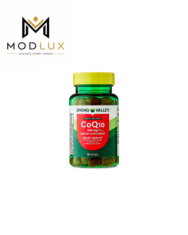 Spring Valley CoQ10 100mg Rapid-Release Softgels Heart Health 60 Count