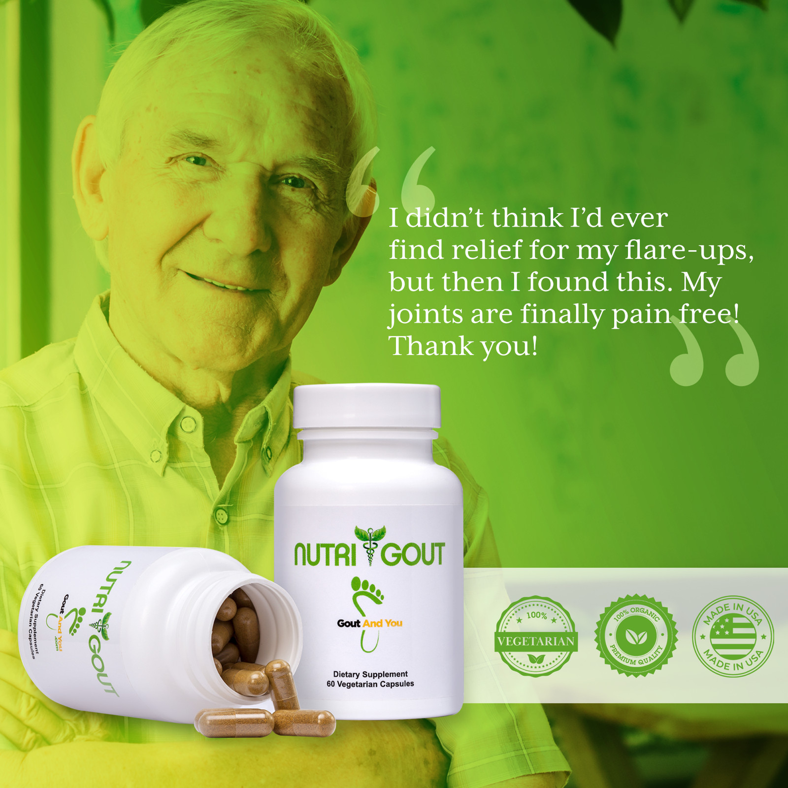 NutriGout Uric Acid Lowering and Gout Supplement from GoutandYou.com