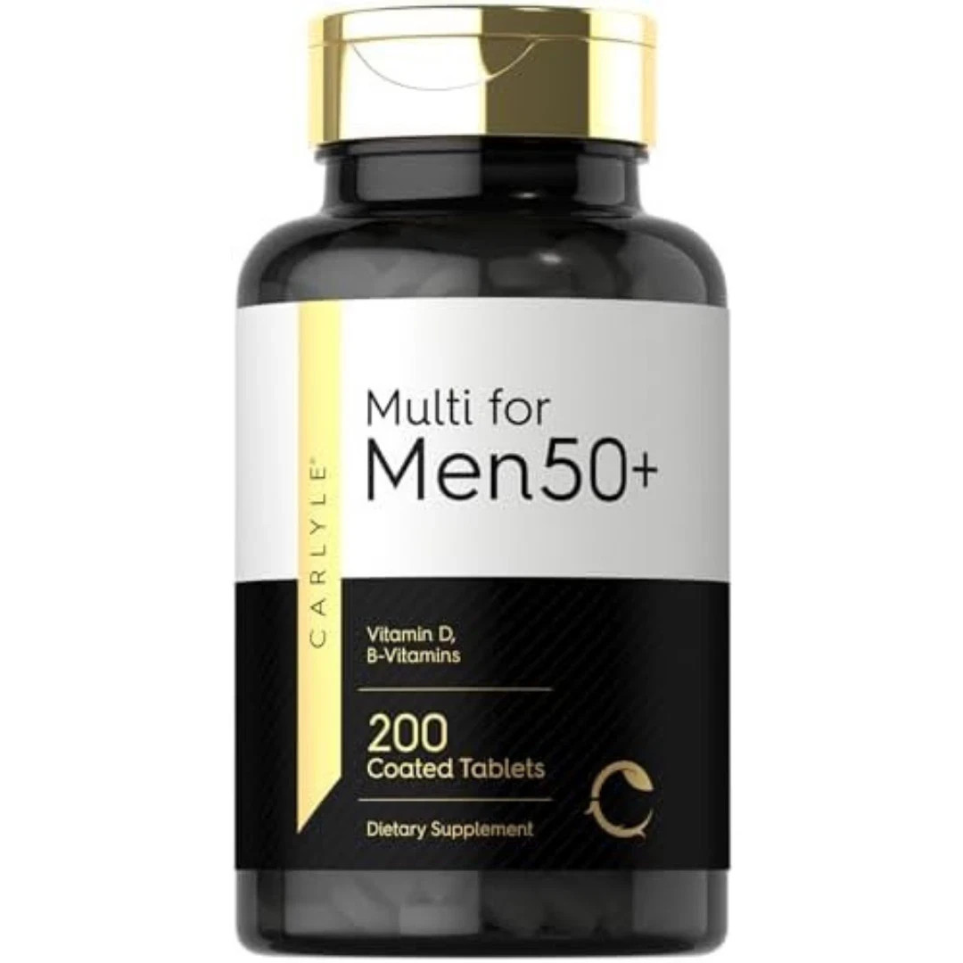 Carlyle Men 50+ Multivitamin 200 Count Non GMO Gluten Free Supplement