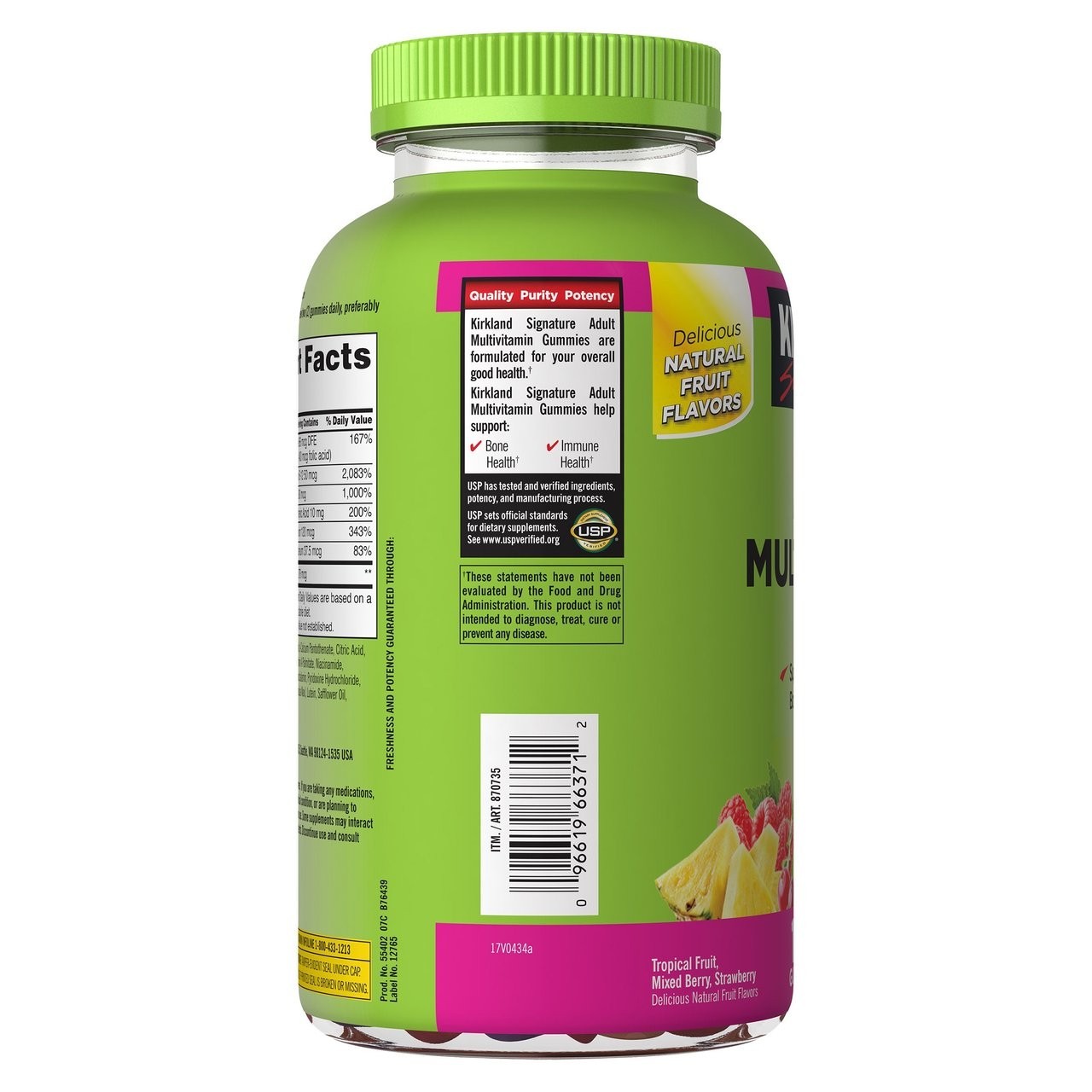 Kirkland Signature Adult Multivitamin, 320 Gummies – Fresh! – Fast Shipping