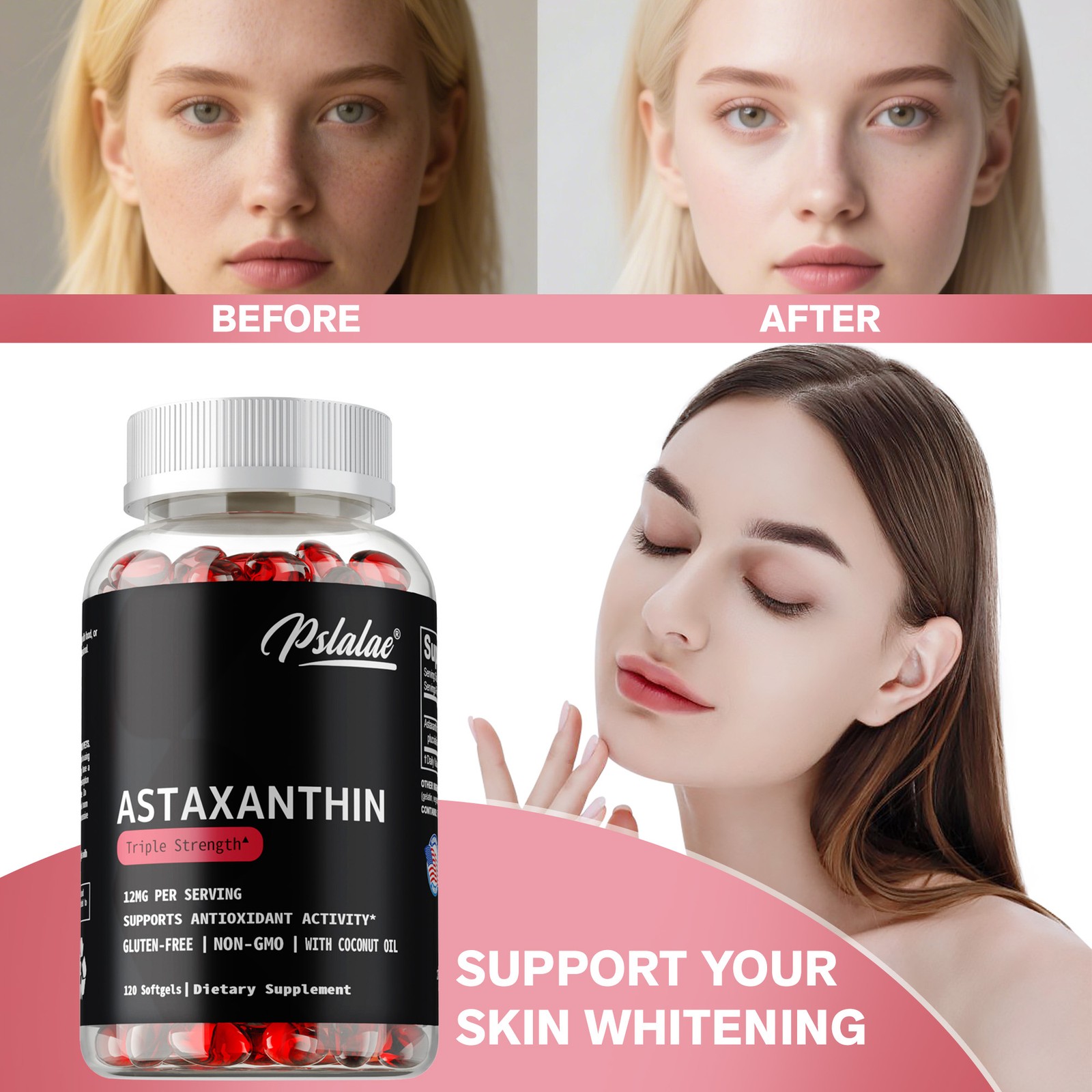 Astaxanthin 12mg – Supports Skin, Eye, Joint and Heart Health, Enhance Immunity