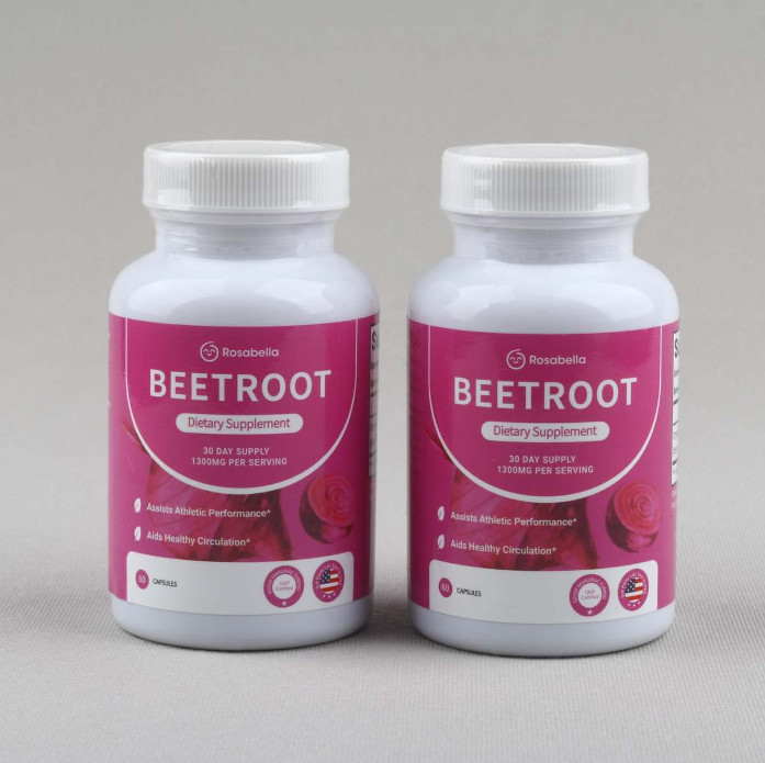 1-5pack Rosabella Supports Blood Pressure 60Ct Organic Beet Root Powder
