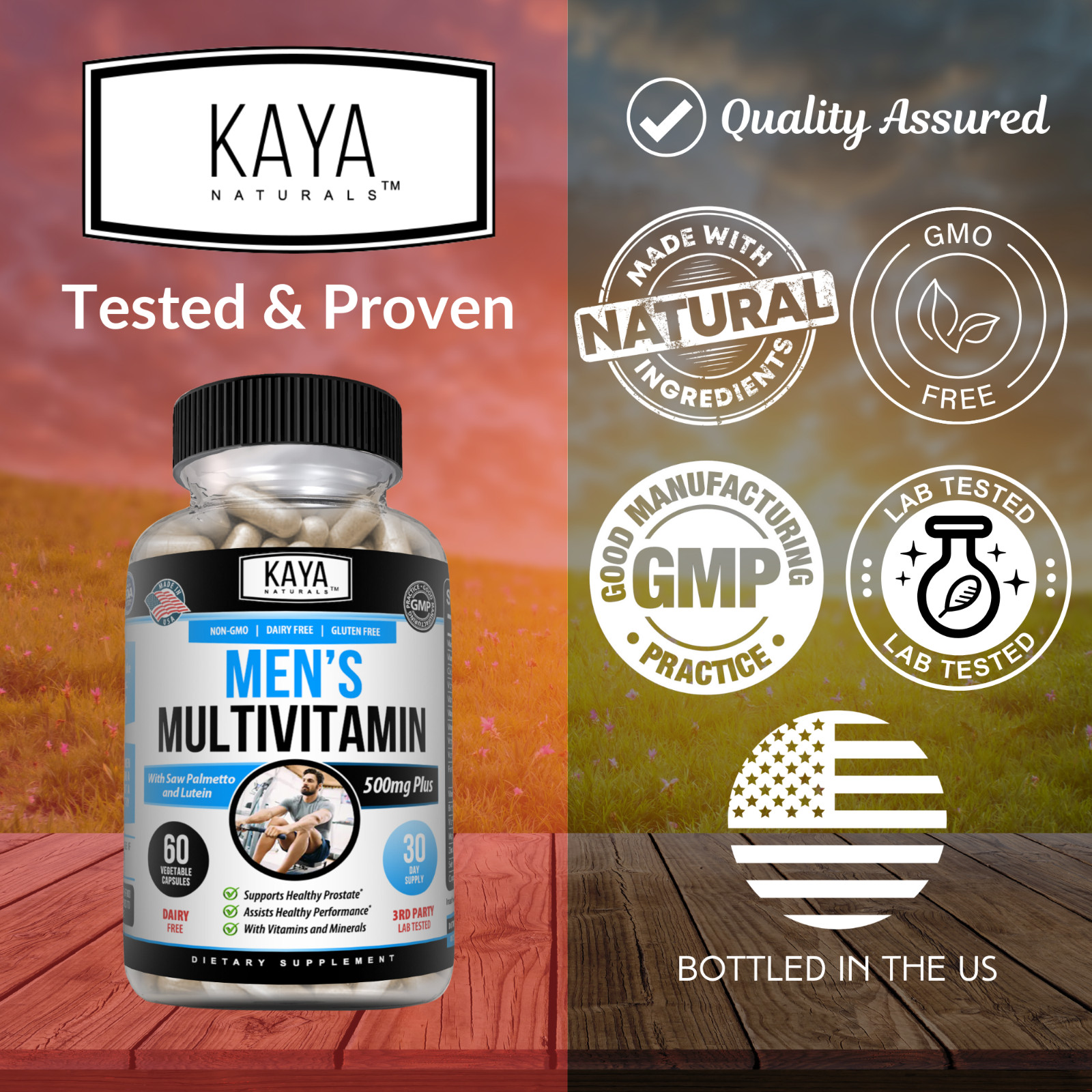 Multi Vitamin for Men 60 Capsules Mens Prostate Multivitamin Multimineral Daily