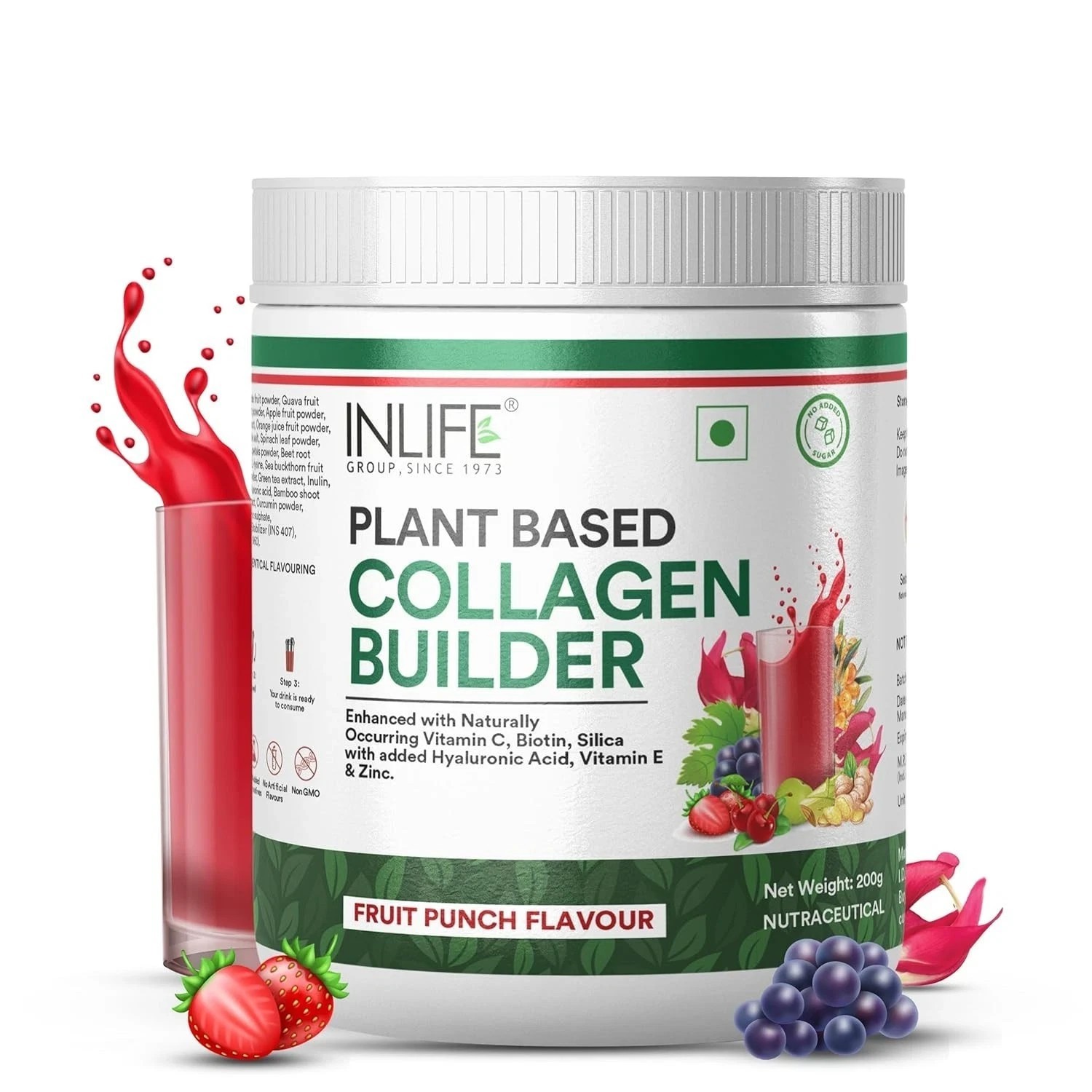 INLIFE Collagen Builder Supplements For Women and Men 200g (Fruit Punch) D193