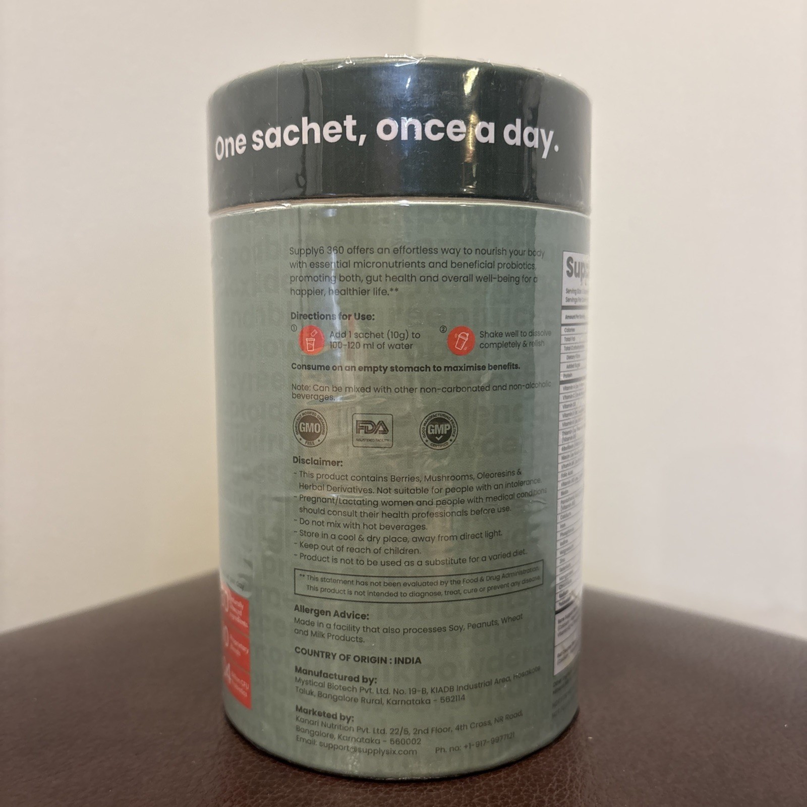 Supply6 360 All-In-One Nutrition, 15 sachets packed w/micronutrients&probiotics