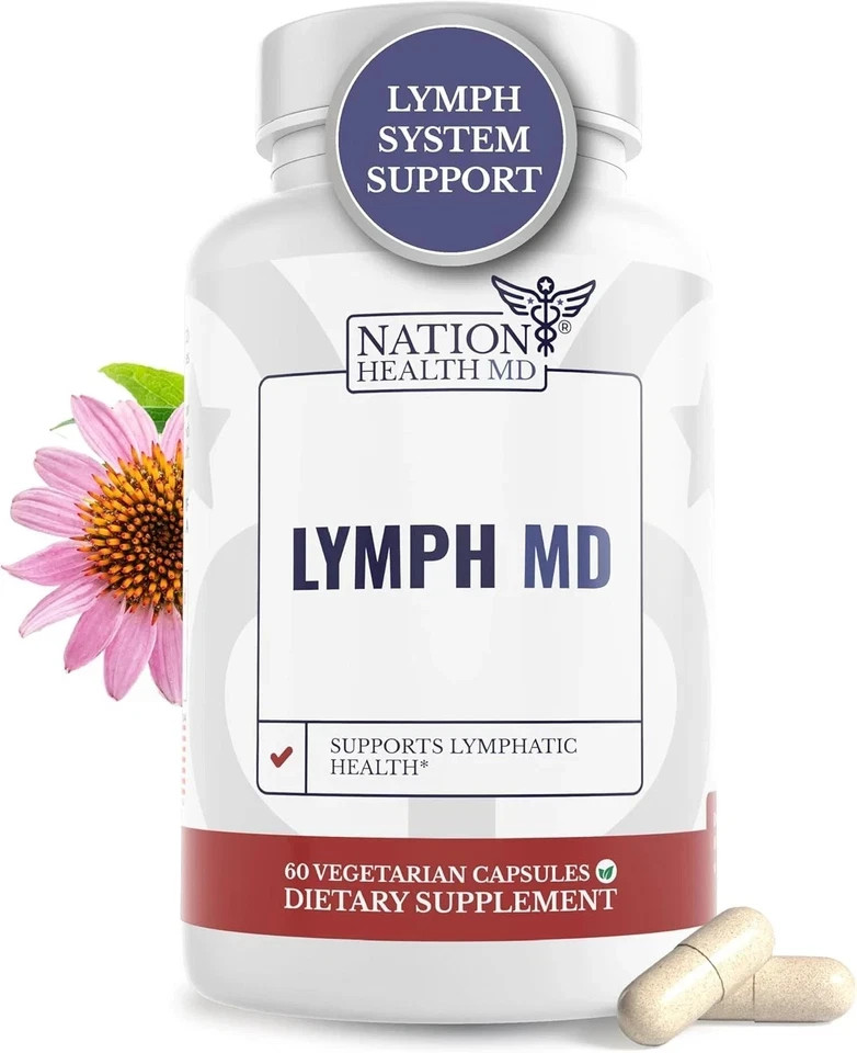3Packs Nation Health Lymph MD Lymphatic Drainage Supplement Lymph System Health