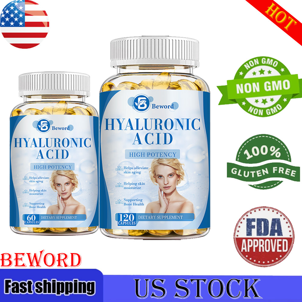 Hyaluronic Acid Capsules With Turmeric | 120 Capsules | Non-GMO & Gluten Free