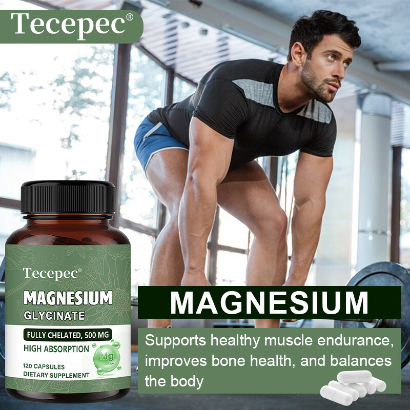 Pure Chelated Magnesium Glycinate 500 mg – 30/60/120 Capsules