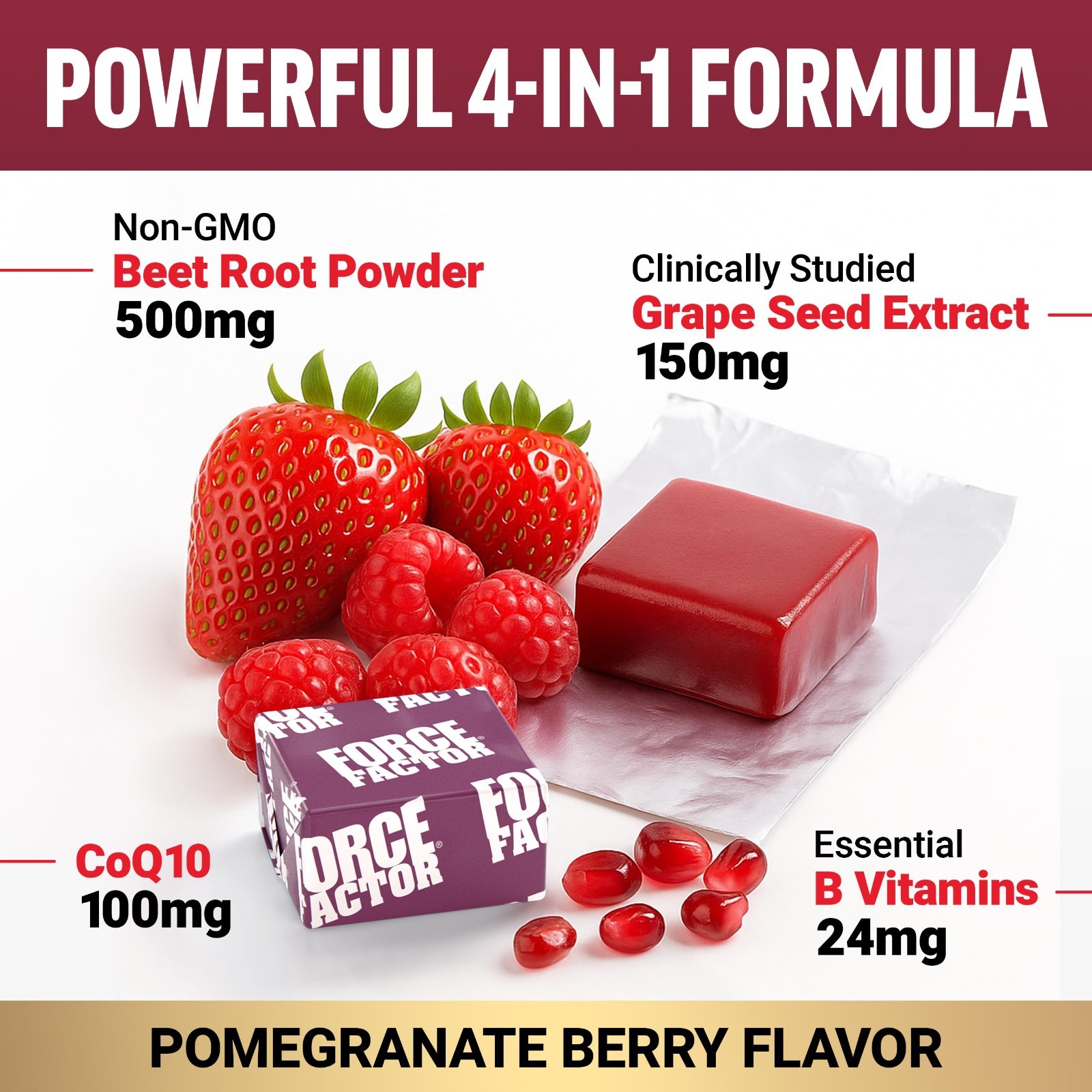 Ultimate Heart Health Chews for Blood Pressure Support | Beet Root Powder, CoQ10