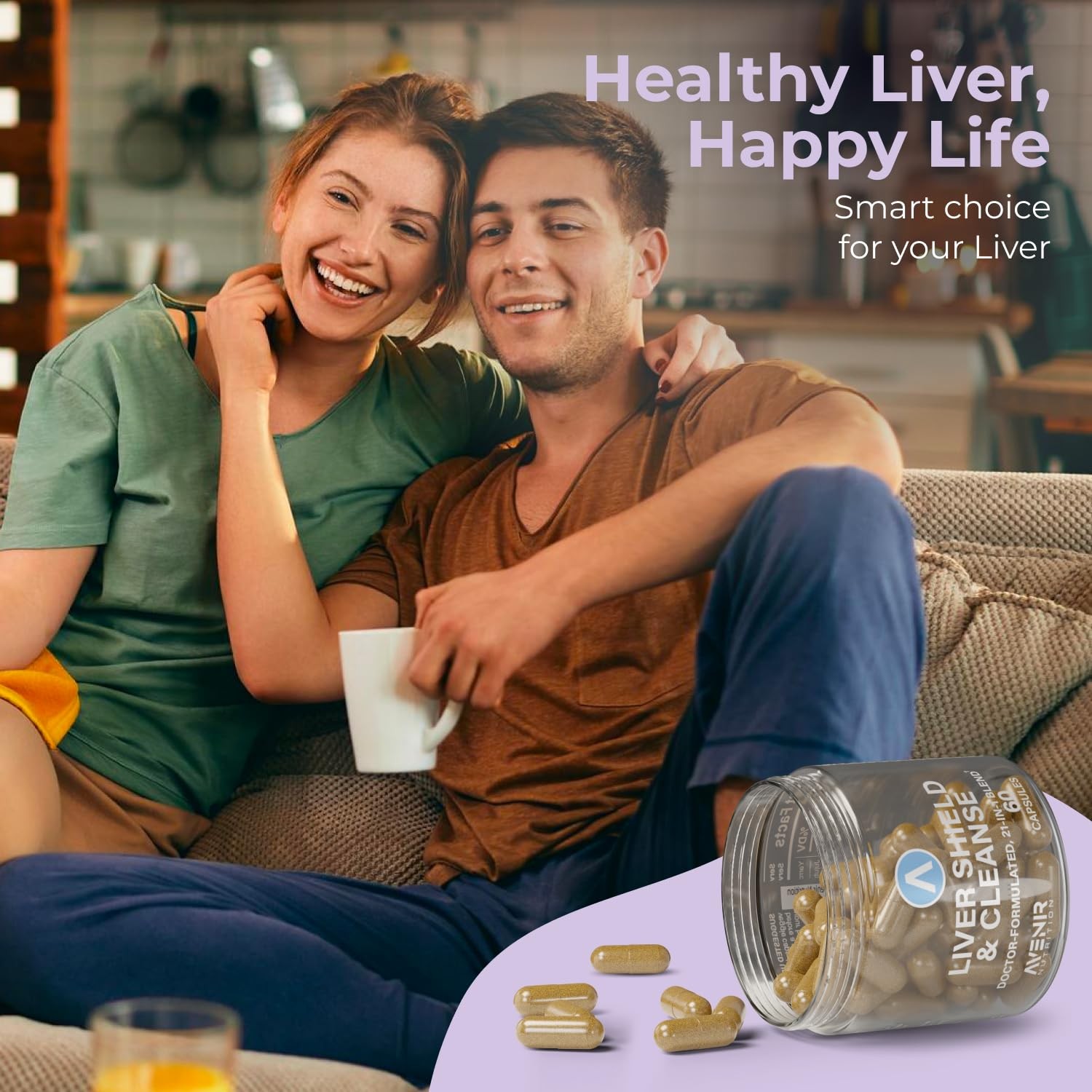 Avenir Nutrition Liver Shield & Cleanse | Herbal 60 Count (Pack of 3)